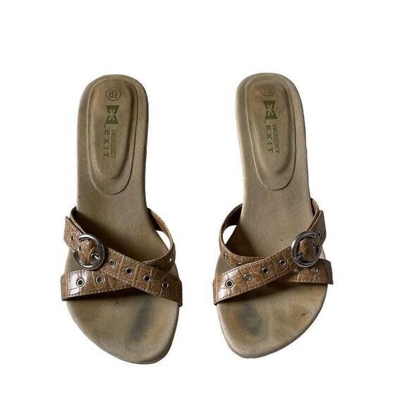 Vintage Y2K Emergency Exit Strappy Heels Sandals - Picture 2 of 5